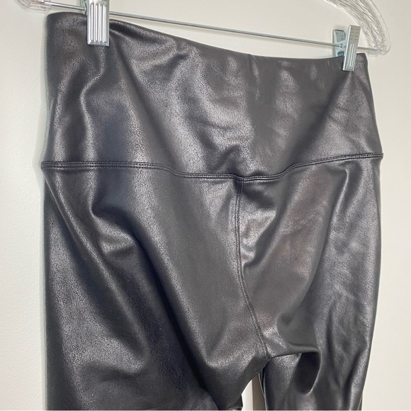 Modern Balance Black Faux Leather Crackle Leggings - Picture 5 of 6